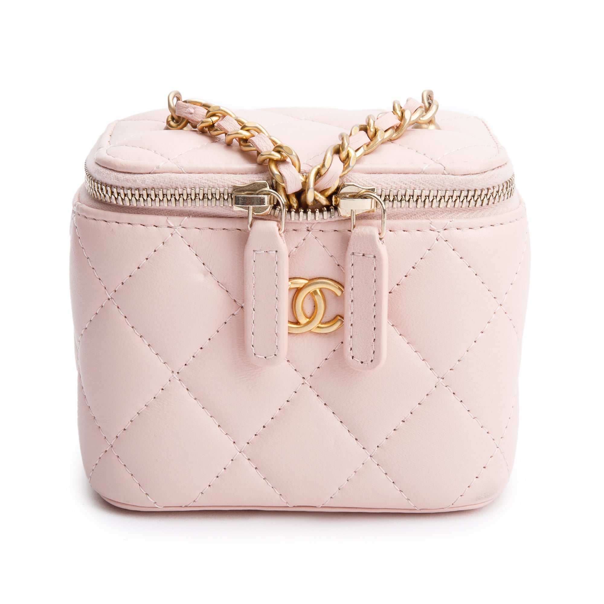 Black Caviar Leather Mini Vanity