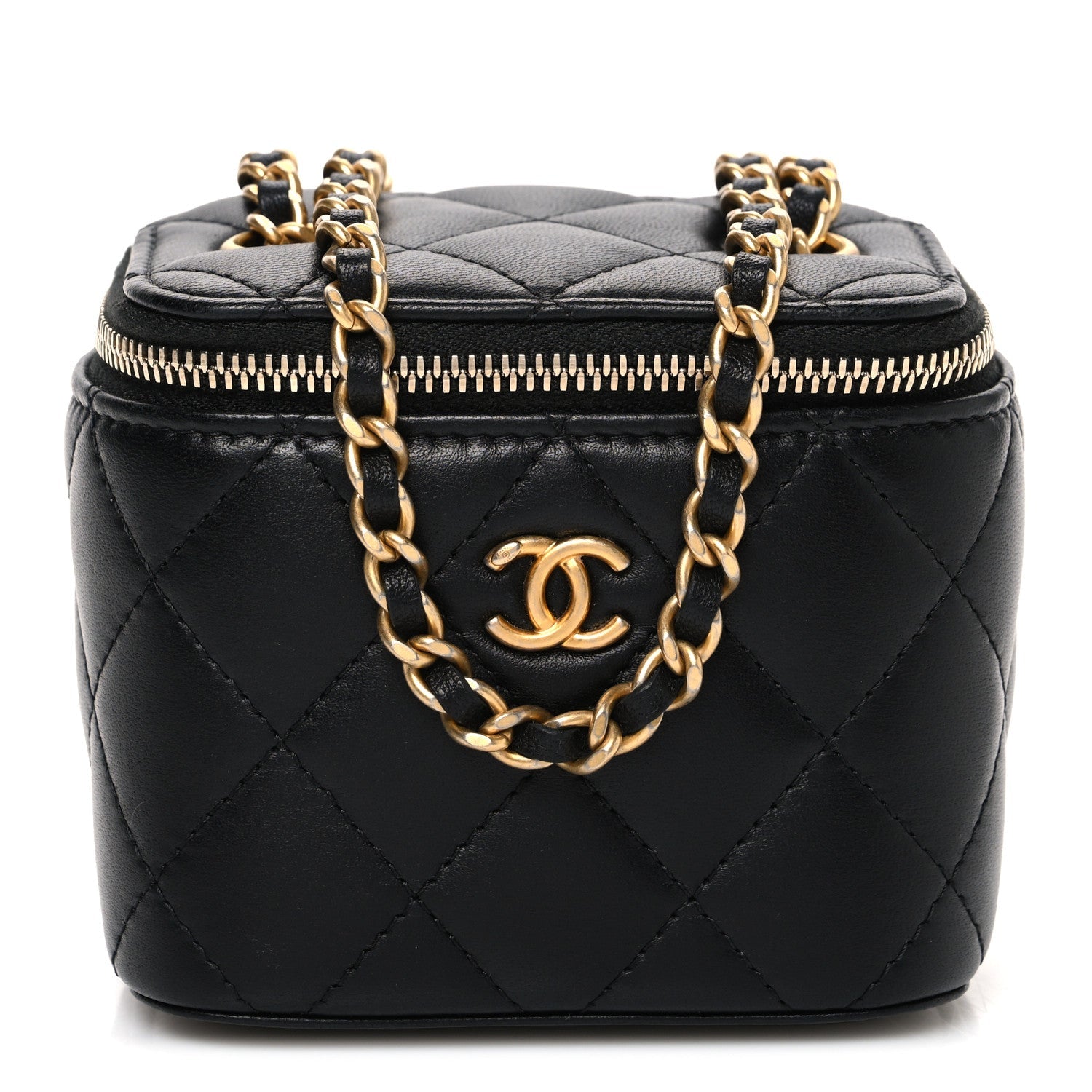 Black Caviar Leather Mini Vanity