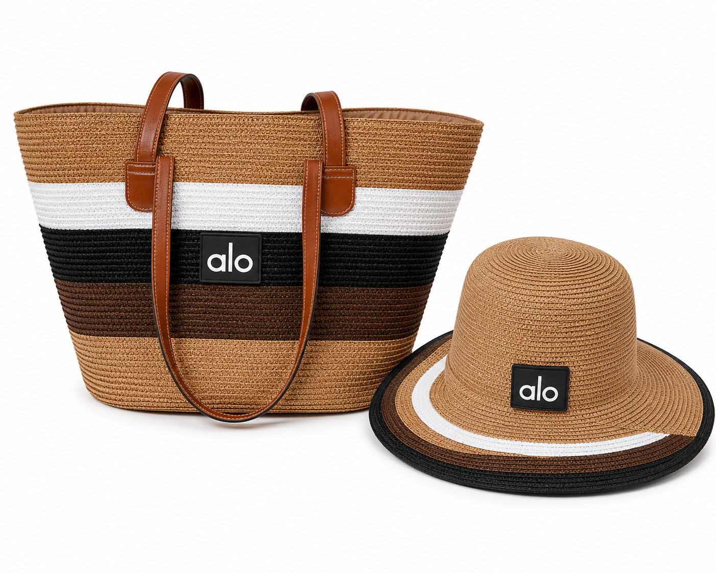 Alo basket bags and matching hats