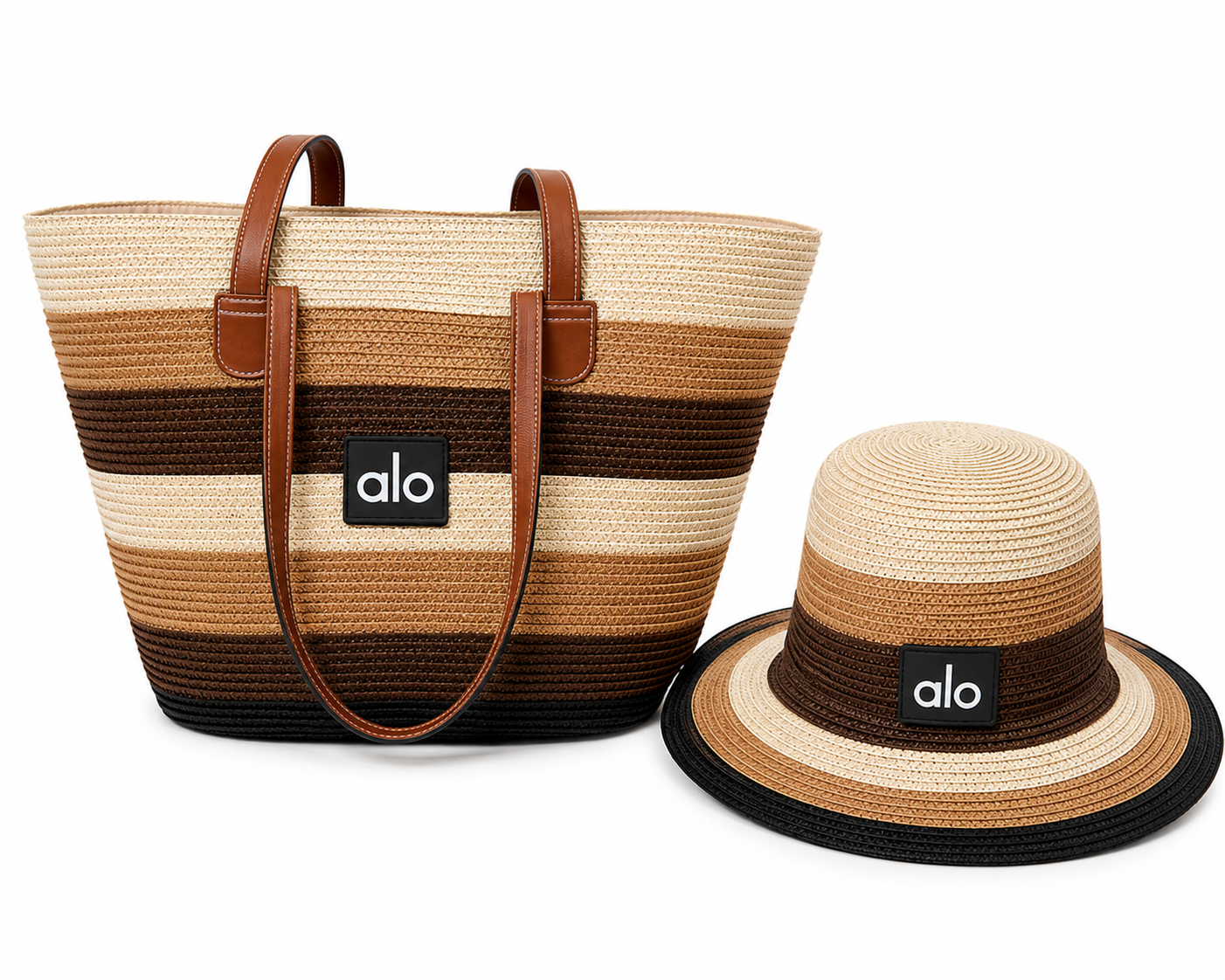 Alo basket bags and matching hats